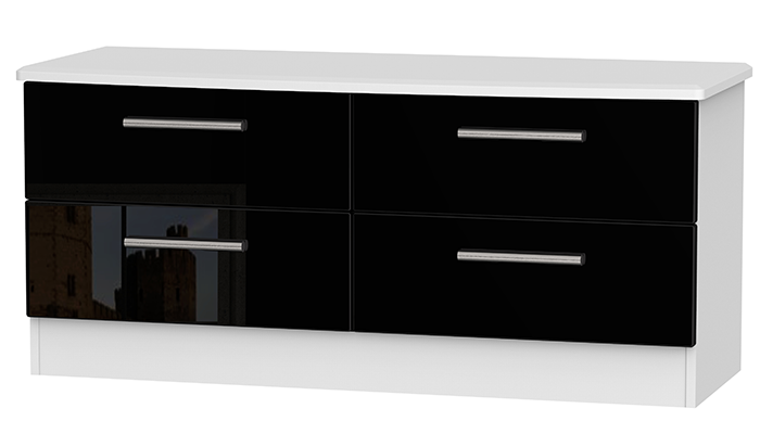 Knightsbridge Black White Gloss